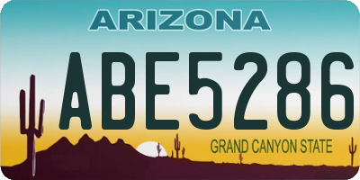 AZ license plate ABE5286
