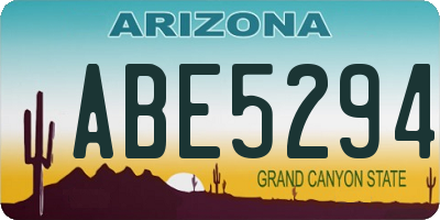 AZ license plate ABE5294