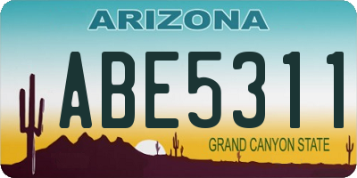 AZ license plate ABE5311