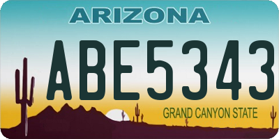 AZ license plate ABE5343
