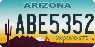 AZ license plate ABE5352