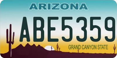AZ license plate ABE5359