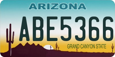 AZ license plate ABE5366