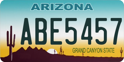 AZ license plate ABE5457
