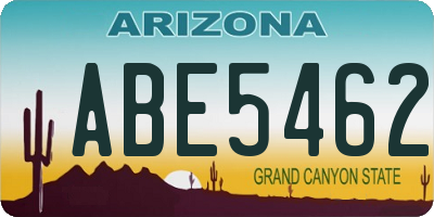 AZ license plate ABE5462