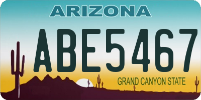 AZ license plate ABE5467