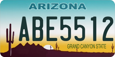 AZ license plate ABE5512