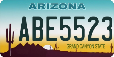 AZ license plate ABE5523