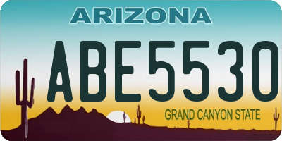 AZ license plate ABE5530