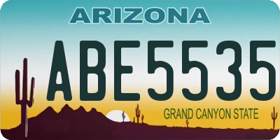 AZ license plate ABE5535
