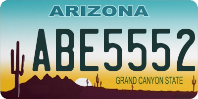 AZ license plate ABE5552