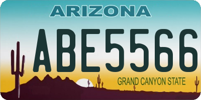AZ license plate ABE5566