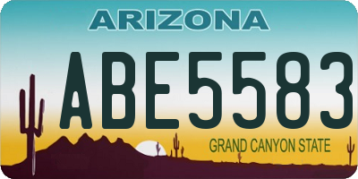 AZ license plate ABE5583