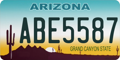 AZ license plate ABE5587