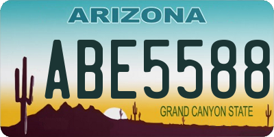 AZ license plate ABE5588