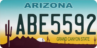 AZ license plate ABE5592