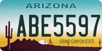 AZ license plate ABE5597