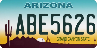 AZ license plate ABE5626