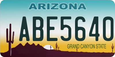 AZ license plate ABE5640