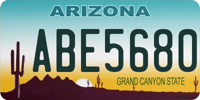 AZ license plate ABE5680