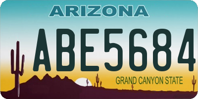 AZ license plate ABE5684