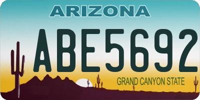 AZ license plate ABE5692