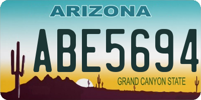 AZ license plate ABE5694
