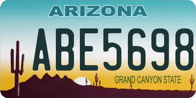 AZ license plate ABE5698