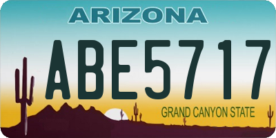AZ license plate ABE5717