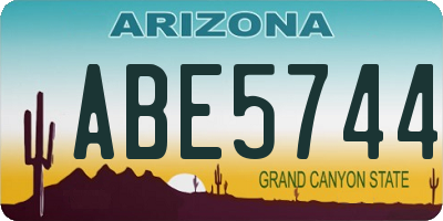 AZ license plate ABE5744