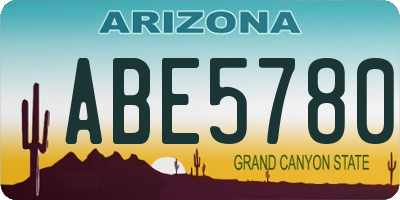 AZ license plate ABE5780