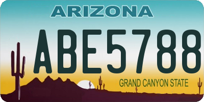 AZ license plate ABE5788