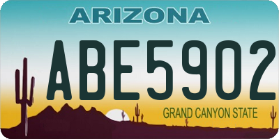 AZ license plate ABE5902