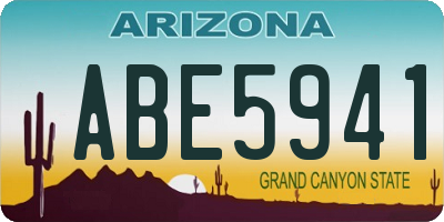 AZ license plate ABE5941