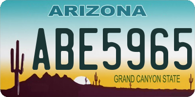 AZ license plate ABE5965