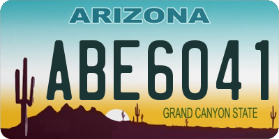 AZ license plate ABE6041