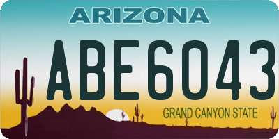AZ license plate ABE6043