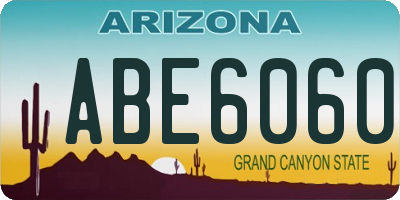AZ license plate ABE6060