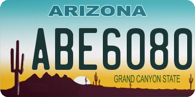 AZ license plate ABE6080