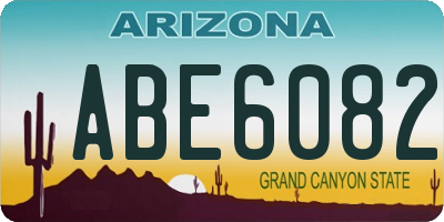 AZ license plate ABE6082