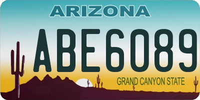 AZ license plate ABE6089