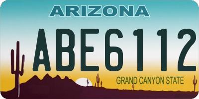 AZ license plate ABE6112