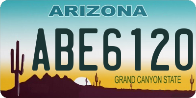 AZ license plate ABE6120