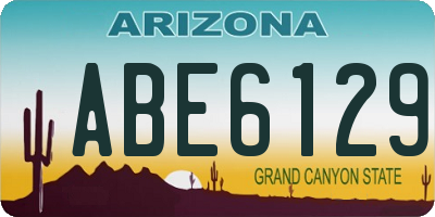 AZ license plate ABE6129