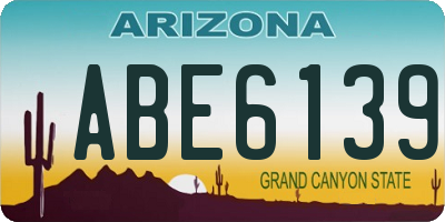 AZ license plate ABE6139