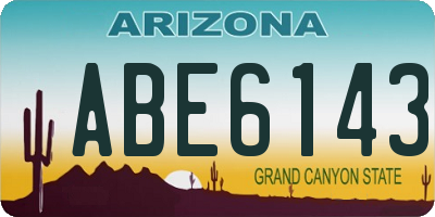 AZ license plate ABE6143