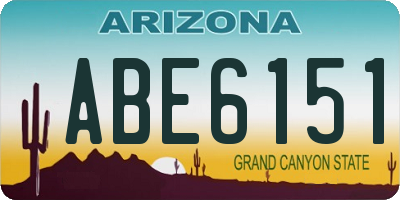 AZ license plate ABE6151