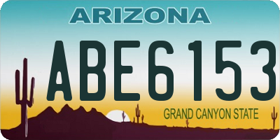 AZ license plate ABE6153