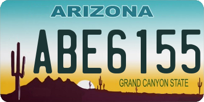 AZ license plate ABE6155