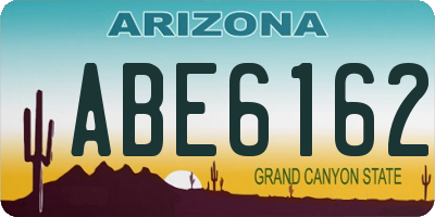 AZ license plate ABE6162